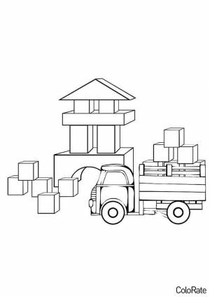 Раскраска Конструктор и машинка