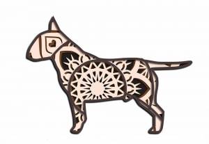 Конструктор-раскраска из дерева Собака Питбуль, для самостоятельной сборки и раскраски, не окрашенный -Детская Логика