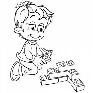 Раскраска детский конструктор  и