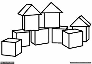 Раскраска Кубики