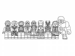 Раскраска Лего мстители