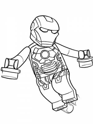 Раскраска Лего Марвел картинка  для мальчиков