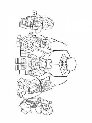 Раскраски Лего Мстители   в формате