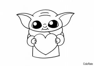Раскраска Малыш Йода