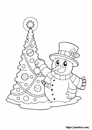зимние раскраски, новогодние для детей Amelica