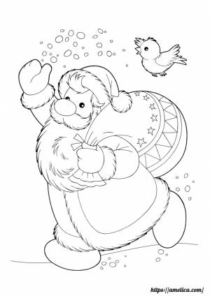 зимние раскраски, новогодние для детей Amelica