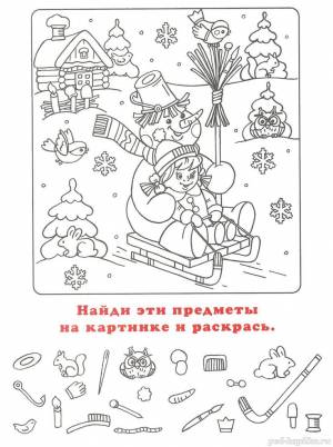 Зимние развивающие задания для детей 5-6-7 лет