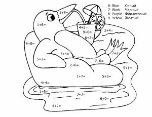 Раскраски математика, Раскраска Математика развивающие