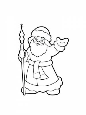 Раскраски Дед мороз   в формате