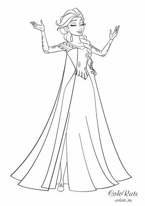 Раскраска Загадочная Эльза
