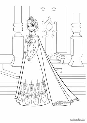 Раскраска Эльза «Холодное сердце»
