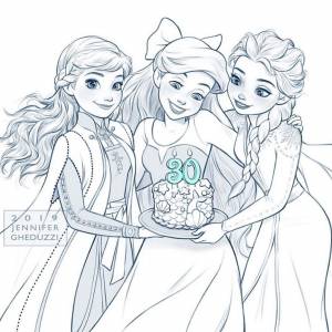 Раскраски эльза аниме