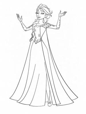 Раскраска крутая эльза 1