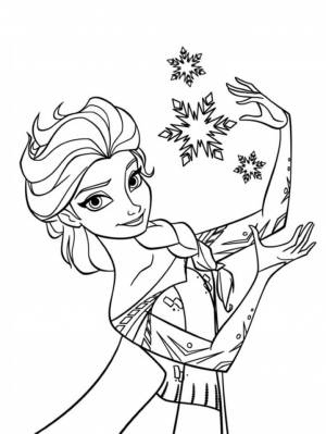 Раскраска милая эльза 6