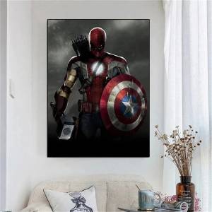 Постер на холсте Marvel, Капитан Америка, супергерой, Первый мститель, Настенная картина, печатная на холсте для детей, подарок, декор для спальни