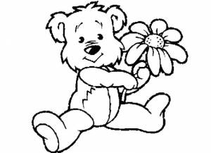 Раскраски мишка, Раскраска Косолапый мишка