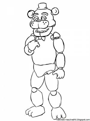 Раскраски Мишка фредди для детей