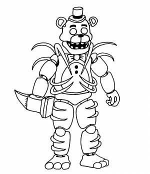 Раскраски мишка фредди фокси