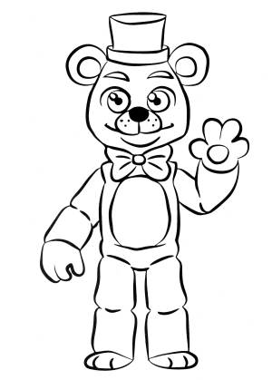 Раскраски аниматроники мишка фредди
