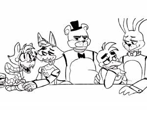 Раскраска 5 Ночей С Фредди