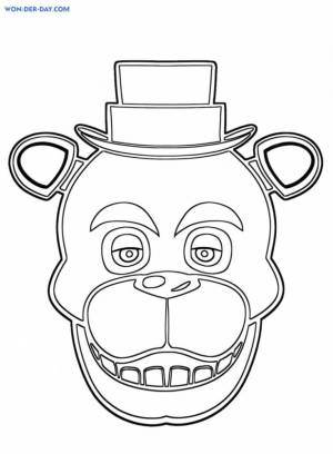 Раскраска Голова Фредди