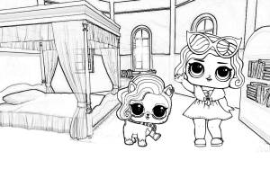 Раскраска Кукла Лол Конфетти Поп