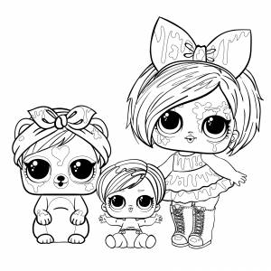 Кукла ЛОЛ Клякса с питомцем и сестричкой