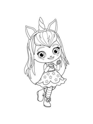 Раскраска Единорожка ЛОЛ
