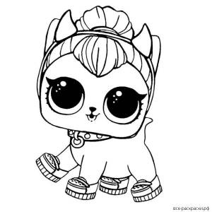 Раскраски кукла лол единорожка с питомцем