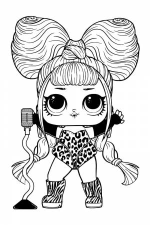 Раскраска кукла лол