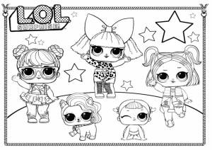 Раскраски Кукла лол клякса