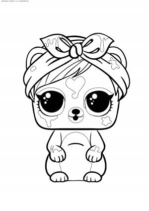Раскраска ЛОл питомец Кляксы