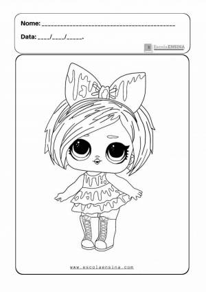 Раскраски Кукла лол клякса