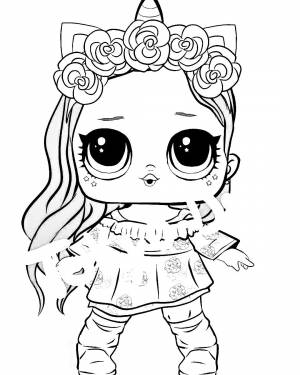 Куколка лол раскраска