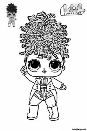 Раскраски Кукла лол клякса