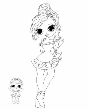 Лол раскраска шаблон LOL кукла
