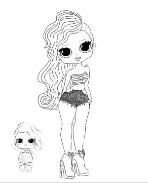 Лол раскраска шаблон LOL кукла