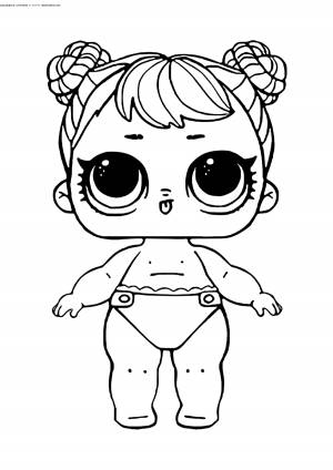 Раскраска ЛОЛ малышка Рассвет