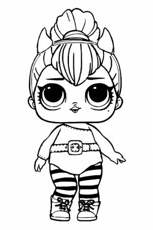 Раскраска кукла лол