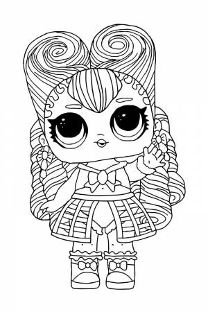 Раскраска ЛОЛ с волосами Маскарад