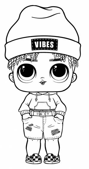 Раскраска Мальчик ЛОЛ в шапке