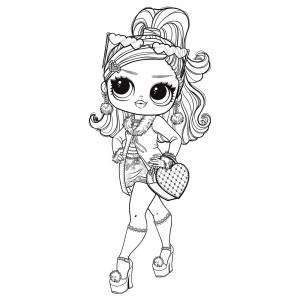 Раскраска ЛОЛ ОМГ Модная девчонка