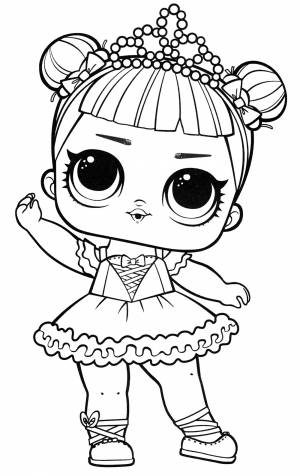 Раскраска ЛОЛ балерина