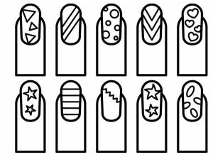 Раскраска Маникюр