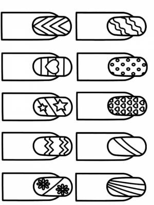 Раскраски Маникюр   в формате