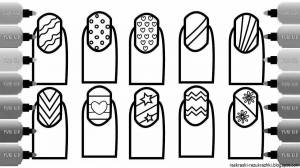 Раскраски Бумажные ногти