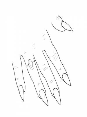 Картинка Маникюр  раскраску для детей