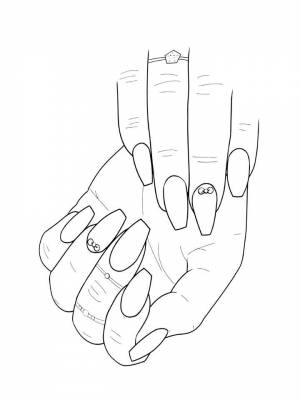 Раскраска Маникюр