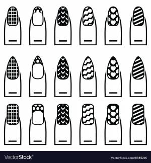 Длинные ногти раскраска