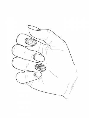 Раскраска Маникюр картинка  для мальчиков